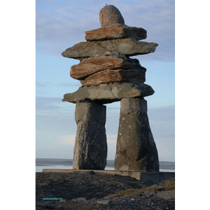 inuksuk is a manmade stone crain built for use by the Inuit, Iñupiat, Kalaallit, Yupik, and other peoples of the Arctic region of North America.